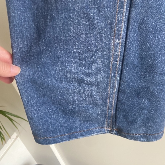 Ecru Denim-Print Wide-Leg Sweatpants - Picture 6 of 13